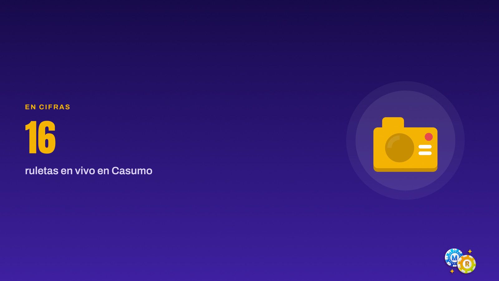 Casumo en cifras para la ruleta: 16 mesas de ruleta en vivo y 9 ruletas RNG