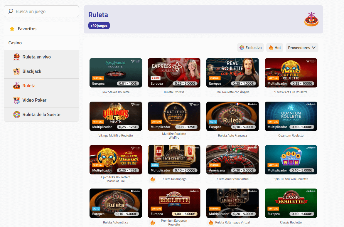 Ruleta casino luckia
