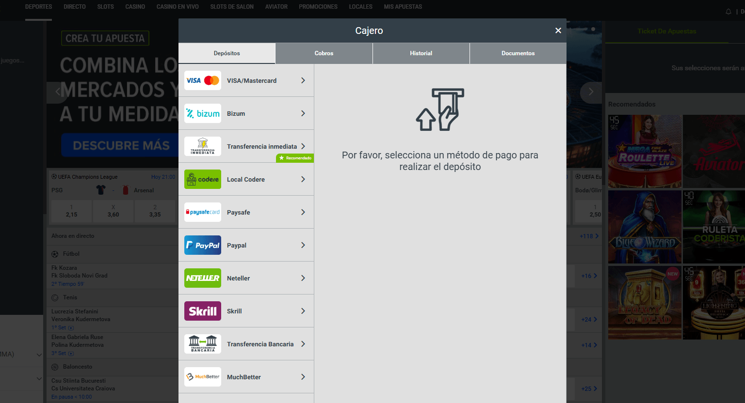 codere casino registrarse proceso paso 3