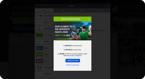 codere casino registrarse proceso paso 4