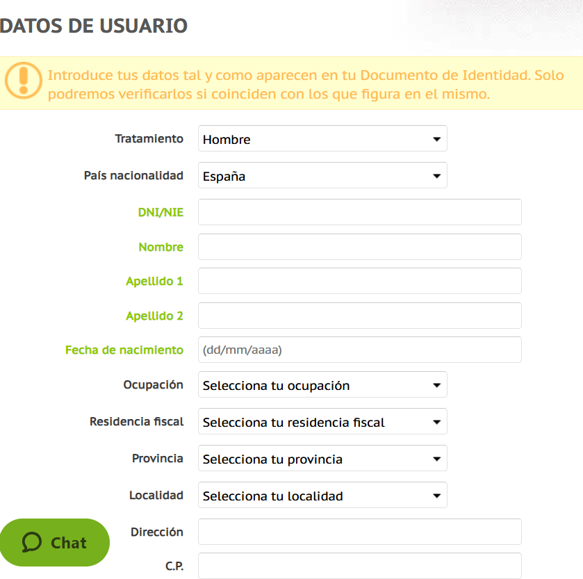 registro juegging casino paso 2