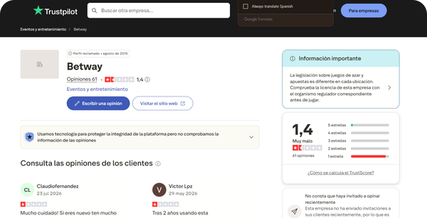opiniones casino betway