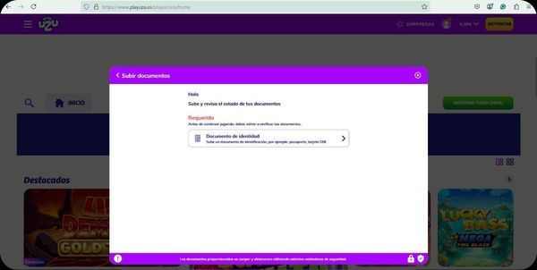 play uzu casino documentos registro