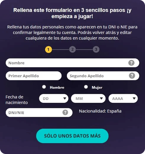 registro yocasino paso 1