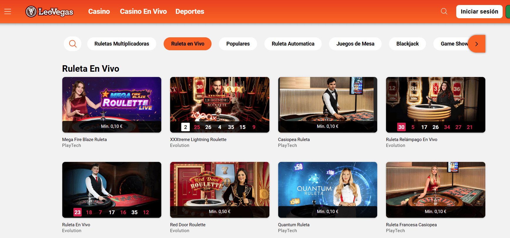 leo vegas casino ruleta en vivo