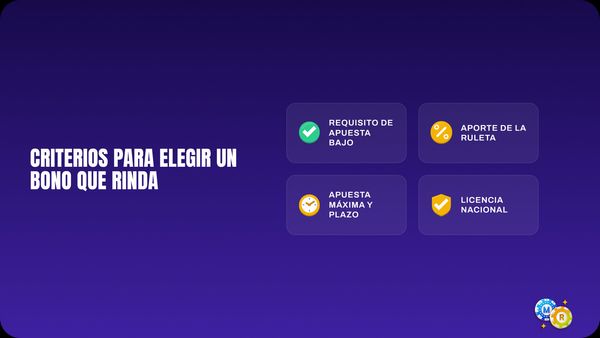 ruleta criterios para elegir bono rinda