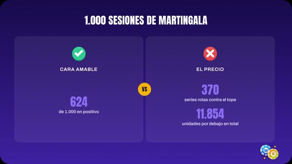 ruleta 1 000 sesiones martingala calculadas
