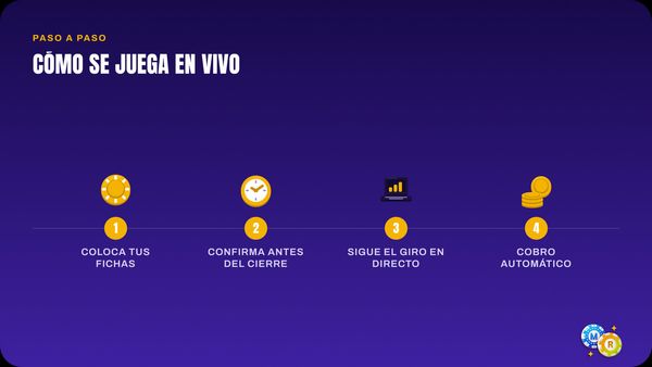 ruleta jugar vivo paso paso