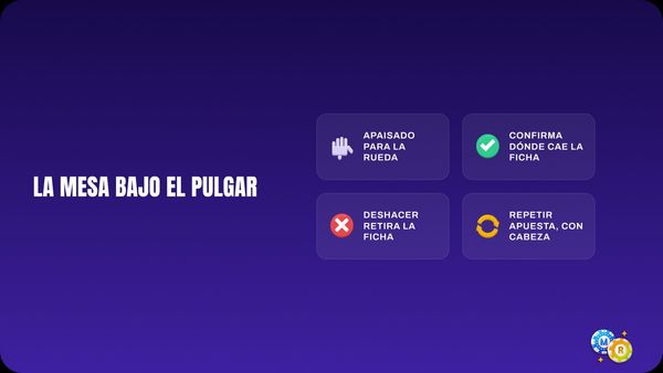 ruleta manejar mesa pulgar