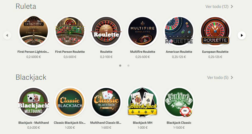 Juega a las ruletas online y en vivo en Paf