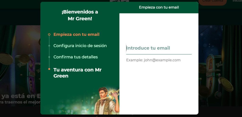 Regístrate en Mr. Green casino