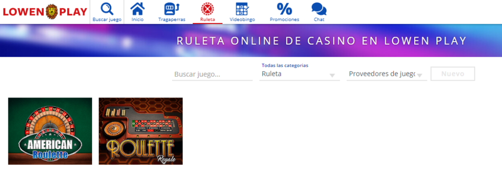Gira las ruletas de Lowen play casino