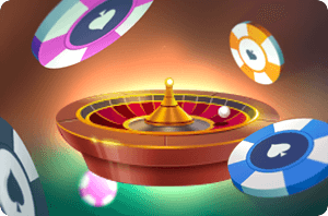 Rueda Ruleta con fichas de colores