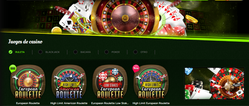 Juega con las ruletas de 888casino