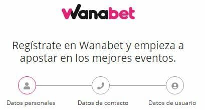 Regístrate en Wanabet 